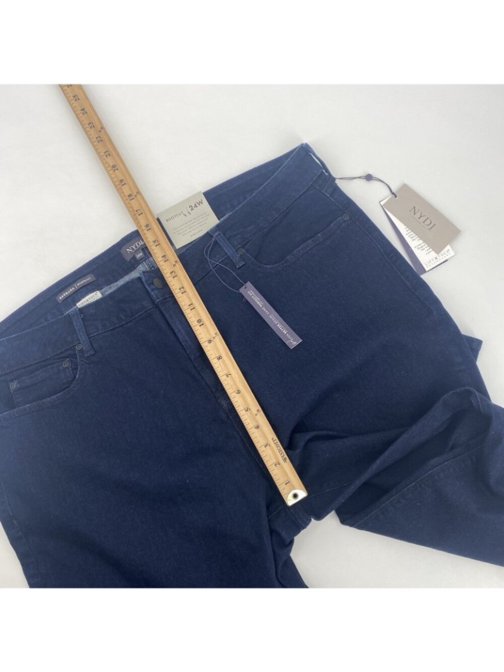 NYDJ Barbara Bootcut Jeans Womens Size 24W Blue Stretch Denim Lift Tuck - Picture 7 of 15